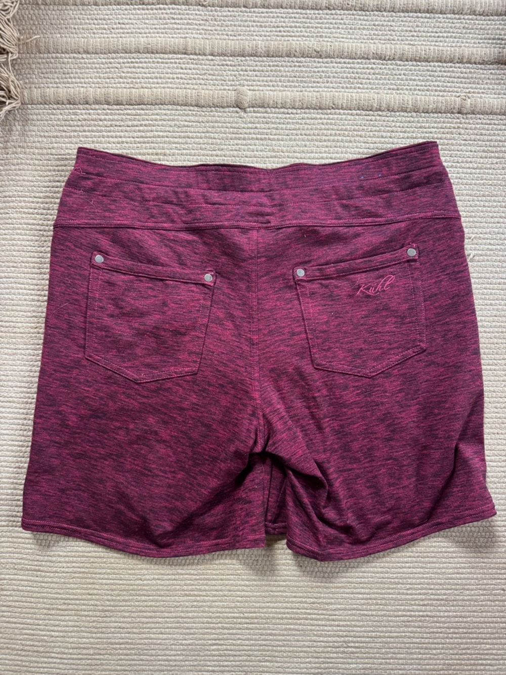 Kuhl shorts stretchy purple wine berry melange athletic hiking women’s 10 M NEW - Picture 2 of 9